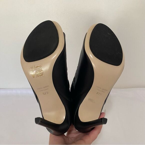 BURAKUYAN Black Peep Toe Ankle Booties - Picture 9 of 11